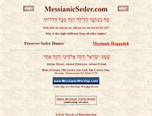 Tablet Screenshot of messianicseder.com
